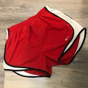 Nike small red running shorts
